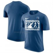 Maglia Manica Corta Minnesota Timberwolves Blu