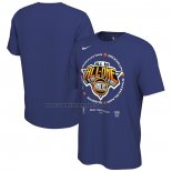 Maglia Manica Corta New York Knicks 2023 NBA Playoffs Mantra Blu