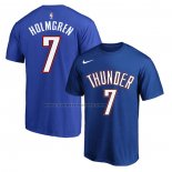 Maglia Manica Corta Oklahoma City Thunder Chet Holmgren Blu