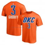 Maglia Manica Corta Oklahoma City Thunder Josh Giddey Arancione