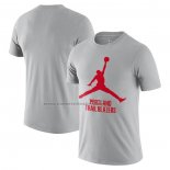Maglia Manica Corta Portland Trail Blazers Essential Jumpman Grigio