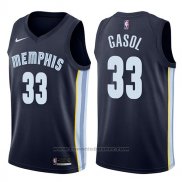 Maglia Memphis Grizzlies Marc Gasol #33 Icon 2017-18 Blu