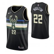 Maglia Milwaukee Bucks Khris Middleton NO 22 Statement 2020 Nero