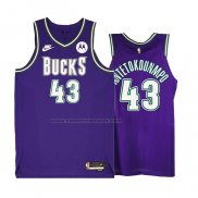 Maglia Milwaukee Bucks Thanasis Antetokounmpo #43 Classic 2022-23 Viola