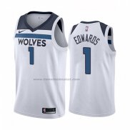 Maglia Minnesota Timberwolves Anthony Edwards #1 Association Bianco