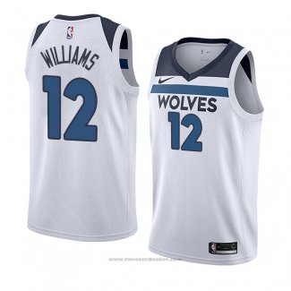 Maglia Minnesota Timberwolves C. J. Williams #12 Association 2018 Bianco