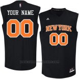 Maglia Moda Nero New York Knicks Adidas Personalizzate Nero