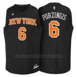 Maglia Moda Nero New York Knicks Kristaps Porzingis #6 Nero