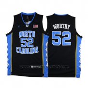 Maglia NCAA North Carolina Tar Heels James Worthy #52 Nero