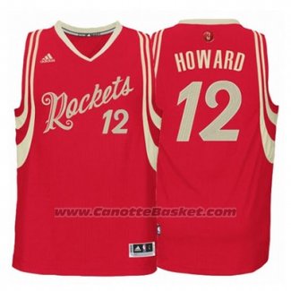 Maglia Natale 2015 Houston Rockets Dwight Howard #12 Rosso