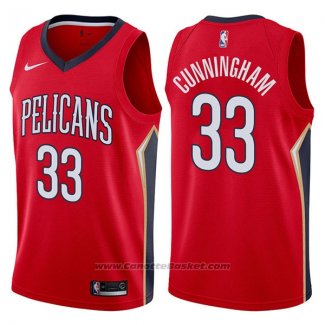 Maglia New Orleans Pelicans Dante Cunningham #33 Statement 2017-18 Rosso