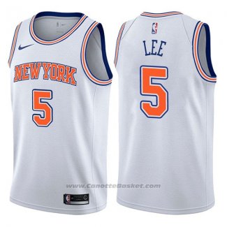 Maglia New York Knicks Courtney Lee #5 Statement 2017-18 Bianco