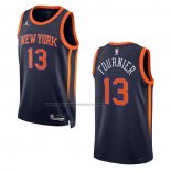 Maglia New York Knicks Evan Fournier #13 Statement 2022-23 Nero