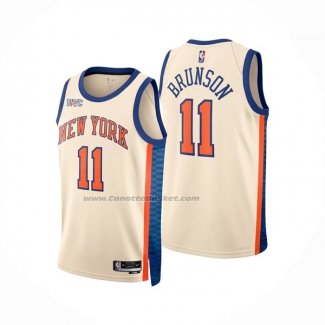 Maglia New York Knicks Jalen Brunson No 11 Citta 2025-26 Crema