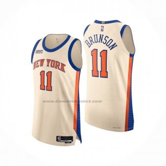 Maglia New York Knicks Jalen Brunson No 11 Citta Authentic 2025-26 Crema
