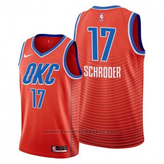 Maglia Oklahoma City Thunder Dennis Schroder #17 Statement Arancione