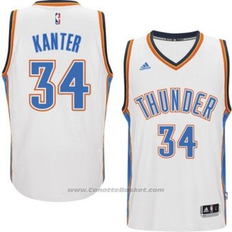 Maglia Oklahoma City Thunder Enes Kanter #34 Bianco