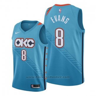 Maglia Oklahoma City Thunder Jawun Evans #8 Citta Blu