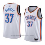 Maglia Oklahoma City Thunder Kevin Hervey #37 Association 2018 Bianco