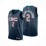 Maglia Oklahoma City Thunder Shai Gilgeous Alexander No 2 Citta 2025-26 Blu