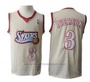 Maglia Philadelphia 76ers Allen Iverson Retro #3 Crema