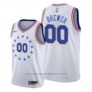 Maglia Philadelphia 76ers Corey Brewer #00 2018-19 Bianco