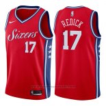 Maglia Philadelphia 76ers JJ Redick #17 Statement 2017-18 Rosso