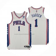 Maglia Philadelphia 76ers James Harden NO 1 Association Autentico Bianco