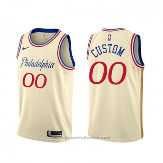 Maglia Philadelphia 76ers Personalizzate Citta Crema