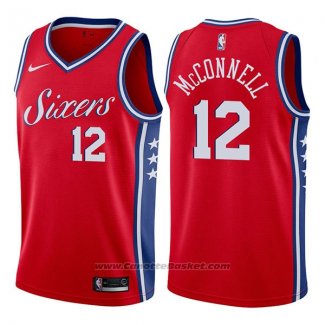 Maglia Philadelphia 76ers T.j. McConnell #12 Statement 2017-18 Rosso