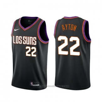 Maglia Phoenix Suns Deandre Ayton #22 Citta 2019-20 Nero