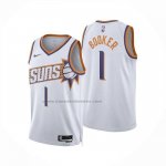 Maglia Phoenix Suns Devin Booker No 1 Association 2024-25 Bianco