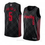 Maglia Portland Trail Blazers Gary Payton #5 Citta 2018 Nero