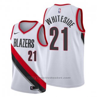 Maglia Portland Trail Blazers Hassan Whiteside #21 Association Bianco