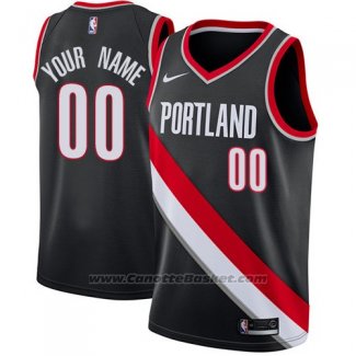 Maglia Portland Trail Blazers Nike Personalizzate 17-18 Nero