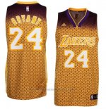 Maglia Risuonare Moda Los Angeles Lakers Kobe Bryant #24 Giallo