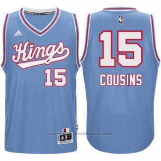 Maglia Sacramento Kings DeMarcus Cousins #15 Retro 1985-86 Blu