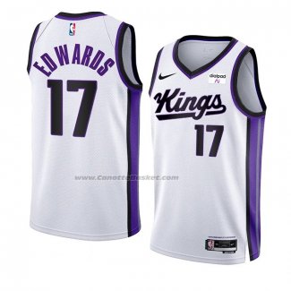 Maglia Sacramento Kings Kessler Edwards #17 Association 2023-24 Bianco