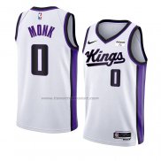 Maglia Sacramento Kings Malik Monk #0 Association 2023-24 Bianco