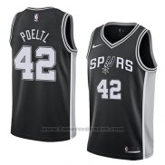 Maglia San Antonio Spurs Jakob Poeltl #42 Icon 2018 Nero