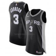 Maglia San Antonio Spurs Keldon Johnson #3 Icon Autentico Nero