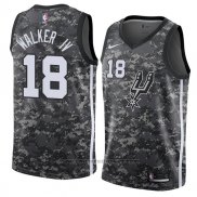 Maglia San Antonio Spurs Lonnie Walker IV #18 Citta 2017-18 Nero