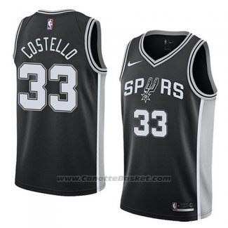 Maglia San Antonio Spurs Matt Costello #33 Icon 2018 Nero