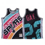 Maglia San Antonio Spurs Rudy Gay #22 Mitchell & Ness Big Face Nero