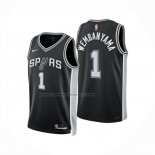 Maglia San Antonio Spurs Victor Wembanyama No 1 Icon 2024-25 Nero