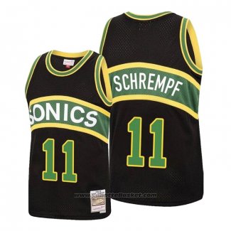 Maglia Seattle SuperSonics Detlef Schrempf #11 Mitchell & Ness 1994-95 Nero