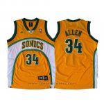 Maglia Seattle SuperSonics Ray Allen #34 Historic Giallo