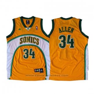 Maglia Seattle SuperSonics Ray Allen #34 Historic Giallo