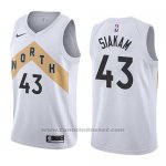 Maglia Tornto Raptors Pascal Siakam #43 Citta 2018 Bianco