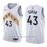 Maglia Tornto Raptors Pascal Siakam #43 Citta 2018 Bianco